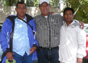 Agronomist Rafael Cruz (center) and coffee farmers Santiago Murillo and Carlos Centena visited Bainbridge Island during our 25th anniversay celebration.
