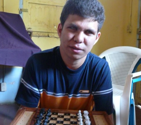 Jadder with chess set